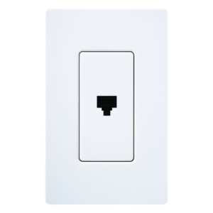 Jack Telefónico de Pared / RJ11 6 Conductores / Diseño a Ras / Compatible Placas Claro y Satin Colors