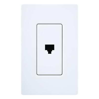 Jack Telefónico de Pared / RJ11 6 Conductores / Diseño a Ras / Compatible Placas Claro y Satin Colors