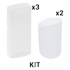 Kit Sensores Inalámbricos / 5 Dispositivos / Frecuencia 345 MHz / Inmunidad Mascotas 31 kg / Cobertura PIR 12 m (39.4 ft) / Batería 5 Años