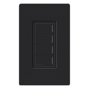 Teclado de Escenas de Pared / 4 Botones Programables / Clear Connect 2.4 GHz / Alcance 22.8 m (74.8 ft) / 120-277 V / Memoria de Estado