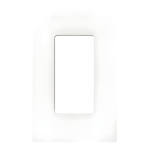 Placa de Pared Screwless / 1 Espacio (1 Gang) / Acabado Satinado Snow / Perfil Delgado 0.30 in (7.6 mm) / Apertura Estilo Designer