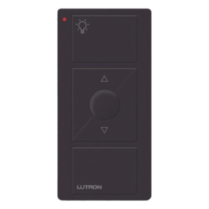 Control Inalámbrico de Iluminación / 3 Botones con Subir y Bajar / Alcance 18 m (59.1 ft) / RF 431-437 MHz / Batería 10 Años / Negro Brillante