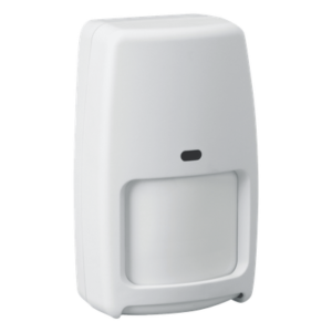 Sensor de Movimiento Inalámbrico / Doble Tecnología PIR y Microondas / Cobertura 15 x 18 m (49.2 x 59.1 ft) / Inmunidad a Mascotas hasta 22.6 kg / Ángulo 90° / Batería 4 x AA