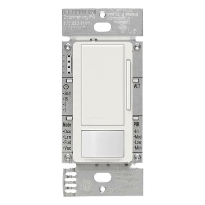 Atenuador 0-10 V con Sensor de Presencia / Control hasta 8 A / Cobertura 9 x 9 m (29.5 x 29.5 ft) / Tecnología XCT / Unipolar o 3 Vías / 120-277 V