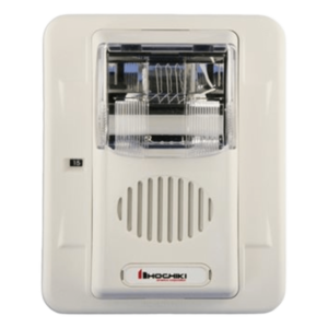 Sirena Estrobo / 24 Vcd / Multi-Candela 15-110 cd / Montaje en Pared / 5.0 x 4.5 x 2.5 pulgadas / Color Blanco