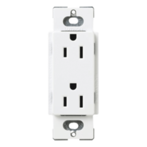 Tomacorriente Dúplex / 15 A / 125 V / Caja Estándar Tipo Americano / Color Snow / Certificación UL y CSA