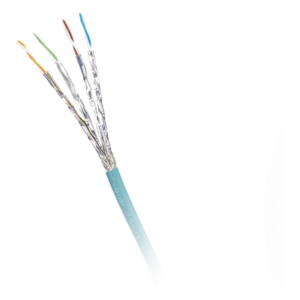 Bobina de Cable Blindado S/FTP / Cat 6A / Multifilar 24 AWG / Resistente Aceite-UV-Abrasión / PUR Ignífugo / 500 m (1640 pies)