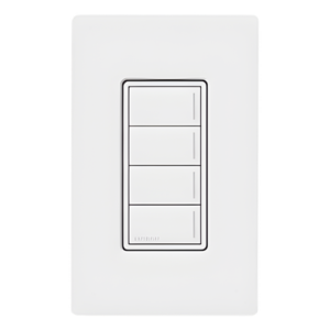 Botonera de Pared / 4 Botones de Escena / Retroiluminada / RF Clear Connect Type X / 120-277 V / Sin Baterías