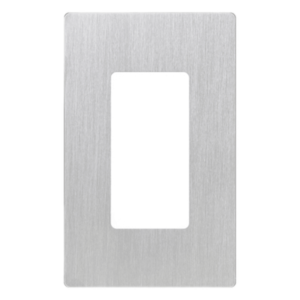 Placa de Pared Screwless / 1 Espacio / Acero Inoxidable / Perfil Delgado 7.6 mm