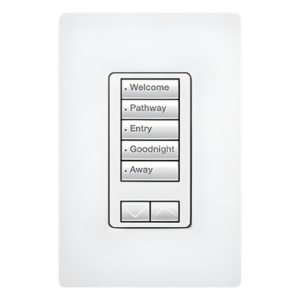 Teclado de Pared / 5 Botones Programables / Subir/Bajar / Retroiluminado / 120 V / RadioRA 2
