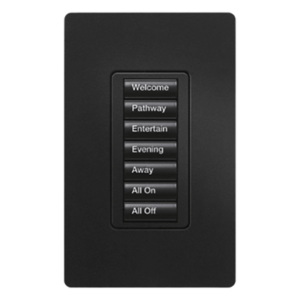 Teclado de Pared / 7 Botones Programables / Retroiluminado / RF 9 m (29.5 ft) / Control de Escenas RadioRA 2 / Memoria ante Fallas