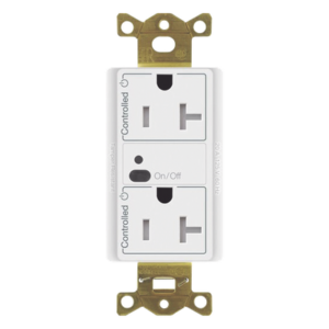 Receptáculo Inalámbrico Dúplex / 20 A / Ambos Contactos Controlados / RF 18 m (59.1 ft) / Clear Connect / 1 HP / Tamper Resistant