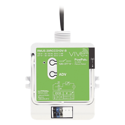 Módulo de Relevador Inalámbrico / 20 A / 120/277 V~ / Contacto Seco para HVAC / Clear Connect RF / Compatible con Pico y Vive Hub