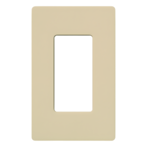 Placa de Pared / 1 Espacio / Diseño Sin Tornillos Visibles / Color Marfil / Compatible con Atenuadores, Switches y Controles Pico
