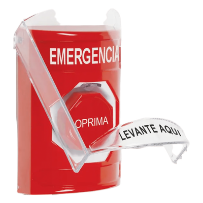 Botón Multipropósito / Superficie / Policarbonato / Pre-Alarma / -40 a 121°C / 10A@250VAC / Interior / Español