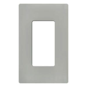 Placa de Pared Decorativa / 1 Espacio / Diseño sin Tornillos Visibles / Perfil 7.6 mm / Acabado Brillante Gris