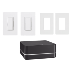 Kit de Control de Iluminación / Repetidor Principal / Atenuador 600 W / Interruptor 8 A / 2 Placas Claro / App y Asistentes de Voz