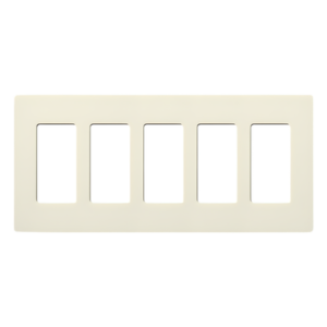 Placa de Pared / 5 Espacios / Screwless / Satin Colors / Color Biscuit / Compatible Control Pico