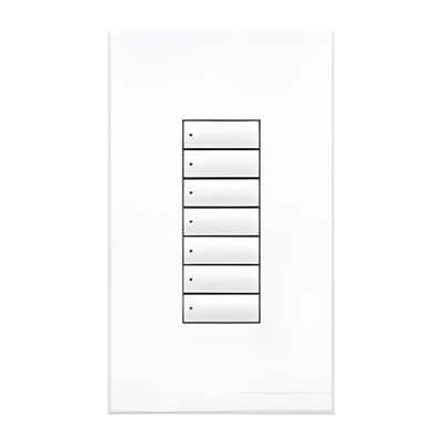 Teclado de pared seeTouch QS / 7 botones / estilo insert / 24-36 V CD vía QS Link / blanco / GRAFIK Eye QS, Sivoia QS, Energi Savr Node, Quantum
