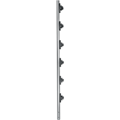 Poste de Paso para Cercas Eléctricas / Tubo de Acero Galvanizado / 6 Aisladores / Longitud 1.4 m (4.6 ft) / Diámetro 25 mm (1 in) / Sin Pintura