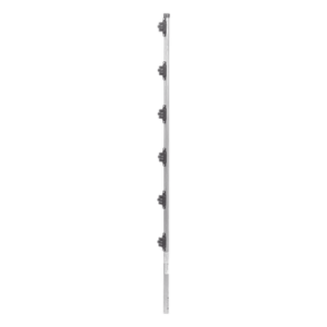 Poste para Cerca Electrificada / 6 Aisladores de Paso / Acero Galvanizado Calibre 18 / Altura 1.4 m (4.6 ft) / Fijación en Concreto / Intemperie
