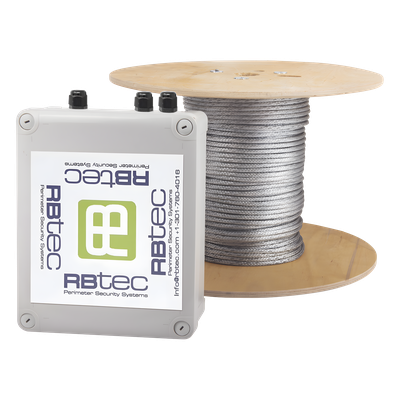 Cable Sensor Perimetral Blindado / 75 m (246 ft) / 1 Zona / Detección por Vibración / Malla de Acero Inoxidable / IP66 / Tarjeta LPU400