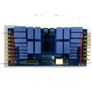 Sistema EAS AM / Frecuencia 58 kHz / Sincronización por Aire / Hasta 3 Antenas / Configuración por Software / Alimentación AC 110V/220V / Relé Externo CCTV