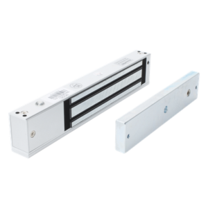 Chapa Magnética Electromagnética / 280 kg (600 lbs) / 12/24 VCC / LED Ultra-brillante / Sensor NO/NC / Aluminio Anodizado