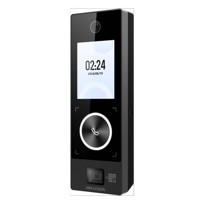 Terminal de Control de Acceso Facial / Reconocimiento de 1,000 Rostros / Lector QR Físico y MIFARE / Wi-Fi y PoE / Botón de Llamada / IP65
