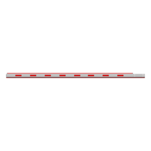 Brazo Recto para Barrera de Acceso / Aluminio Octogonal / 4 m (13.1 ft) / Iluminación LED Rojo-Verde / Perfil 120 x 50 mm