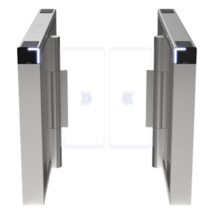 Torniquete Swing / 12,000,000 Ciclos MCBF / 14 Pares IR / Carril 90 cm (35.4 in) / Iluminación LED / Acero Inoxidable SUS304 / Incluye Lectores Mifare y Panel de Acceso