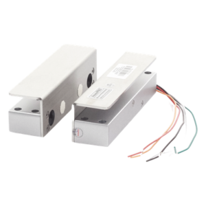 Cerradura de Perno para Puertas de Vidrio / 1000 kg Fuerza de Sujeción / 12 VCC / 1/2" Vidrio / 150 x 39 x 37 mm / 5-8 mm Espacio Requerido