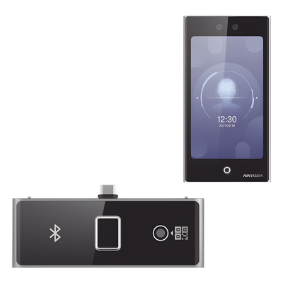 Terminal de Control de Acceso Facial / Pantalla Táctil 7" / Wi-Fi / Huella, QR y Bluetooth / 10,000 Rostros / IP65 / Exterior