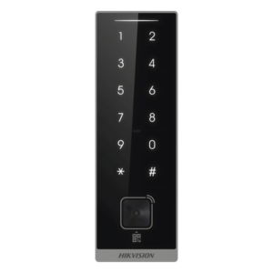 Teclado Esclavo de Control de Acceso / Lector Dual MIFARE 13.56 MHz y PROX EM 125 KHz / Bluetooth y Códigos QR / PIN Táctil / RS-485 Wiegand OSDP / Rango Térmico -40°C a 65°C
