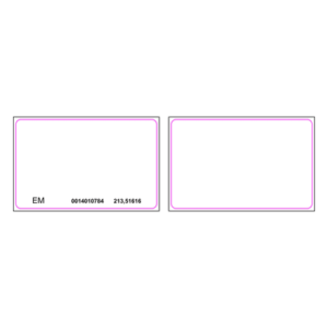 Tarjeta de Proximidad / EM 125 KHz / Rango 2.5-10 cm / ISO 85.5x54x0.8 mm / PVC Blanco / Imprimible Doble Cara