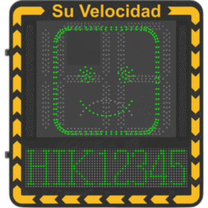 Display LED para Control de Velocidad / Alcance Visual 100 m (328 ft) / Indicación por Código de Colores / IP66 / Wi-Fi y Ethernet / Radar Compatible