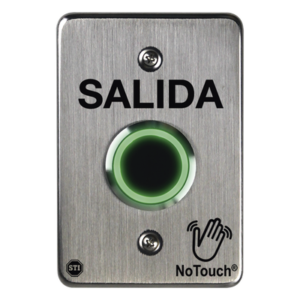 Botón de Salida NoTouch / IR Sin Contacto / Acero Inoxidable 304 / Tiempo Ajustable 0.5-20 s / Contacto Seco C / LED Bicolor