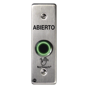 Botón de Salida NoTouch / Sensor IR / Acero Inoxidable 304 / Contacto Seco / LED Dual / Montaje Delgado 0.26"