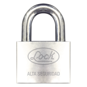 Candado de alta seguridad / Acero anticorte / Horquilla 50 mm (1.97 pulgadas) / Llave disco Abloy / Cromado