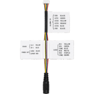 Arnés de Refacción / Alimentación / Entradas de Alarma / RS485 / Control de Cerradura / Cableado por Colores