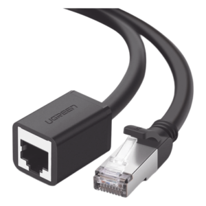 Cable de Extensión Ethernet Cat6 / F/UTP / Macho a Hembra / 2 Metros (6.56 Pies) / 568B / 1000Mbps / 250MHz / Cobre / Negro