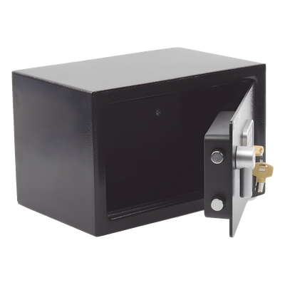 Caja Fuerte Electrónica Compacta / Teclado 3-8 Dígitos / Cerrojos 17 mm / Acero Calibre #9 y #16 / Bloqueo por Intentos Fallidos