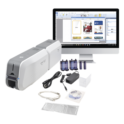Kit Impresora SMART51L / Con Laminador /DOBLE Lado/3 Años Garantia / Incluye 2 x RibbonColor / 100 tarjetas PVC/ 1 Cinta de Limpieza/ Software