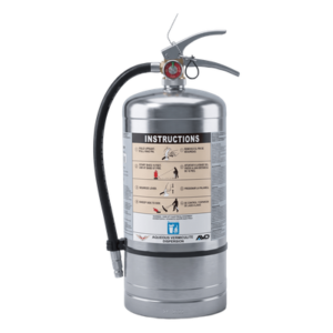 Extintor para Baterías de Iones de Litio / 6 Litros / Descarga 72 s / Alcance 3.6 m (11.8 ft) / Listado UL / Acero Inoxidable