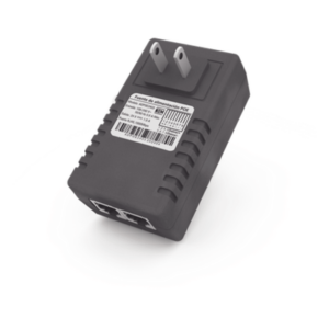 Inyector PoE de Pared / 48 Vcc / 0.5 A / 24 W / Doble Puerto RJ45 / Protección Integrada OV-OC-SC-UV / -25°C a 65°C