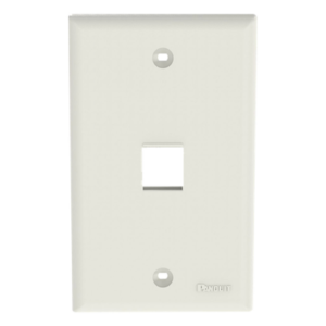 Placa de Pared Vertical / 1 Puerto Keystone / ABS / 69.8 x 114.3 mm / Blanco Mate