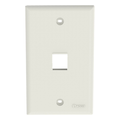 Placa de Pared Vertical / 1 Puerto Keystone / ABS / 69.8 x 114.3 mm / Blanco Mate