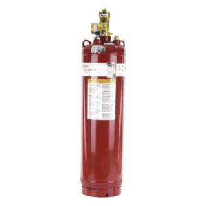 Cilindro con Válvula para Sistema de Agente Limpio / Capacidad 200 lb (90.7 kg) / Indicador de Nivel de Líquido / Acero con Pintura Roja / Aprobación UL ULC FM USCG