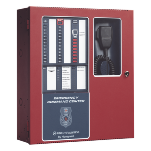 Centro de Comando de Emergencia / 50 W Ampliable a 100 W / 8 Circuitos de Entrada / 14 Mensajes Grabados / Micrófono Supervisado / Listado UL 2572 y UL 864