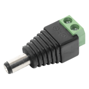 Adaptador de Alimentación DC / Conector Jack Macho 3.5 mm / Terminales de Tornillo / 12 Vcc Polarizado / Para CCTV